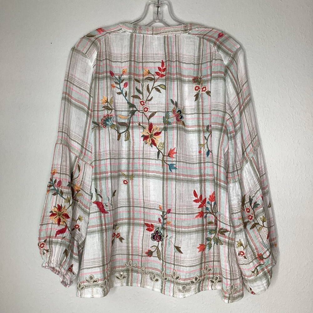 Johnny Was Lidia Effortless Peasant Top Med - Picture 2 of 9